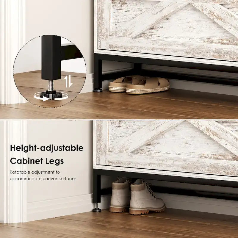 Meuble à chaussures, meuble à chaussures d'entrée, meuble de rangement pour balcon, étagère à chaussures grande capacité, blanc