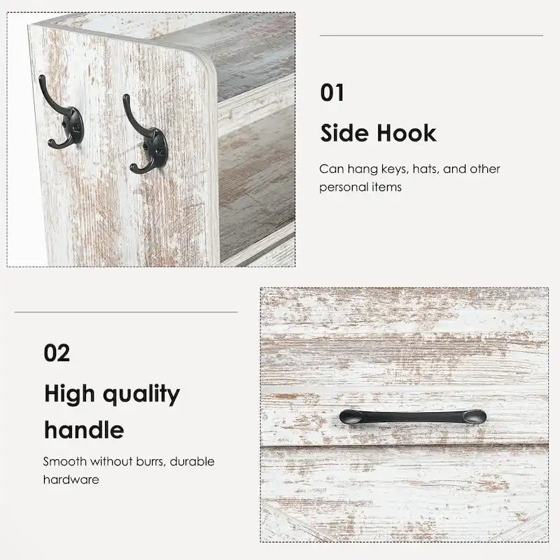 Meuble à chaussures, meuble à chaussures d'entrée, meuble de rangement pour balcon, étagère à chaussures grande capacité, blanc