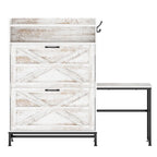 Meuble à chaussures, meuble à chaussures d'entrée, meuble de rangement pour balcon, étagère à chaussures grande capacité, blanc