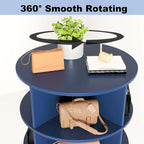 Meuble à Chaussures Rotatif à 360 Degrés à 6 Niveaux, Design Moderne, Facile à Monter