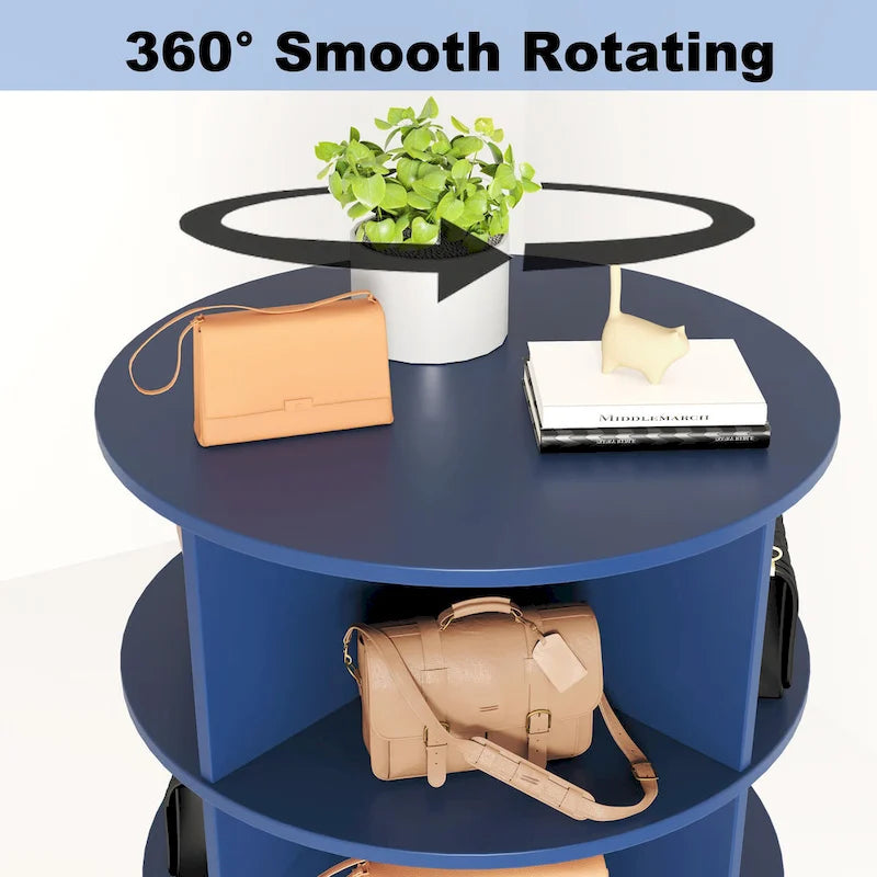 Meuble à Chaussures Rotatif à 360 Degrés à 6 Niveaux, Design Moderne, Facile à Monter