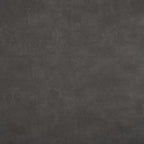 Banc ovale rembourré en cuir végétalien gris avec base en métal noir mat, 127 cm (50") L x 48,26 cm (19") H