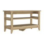 Banc de rangement d'entrée avec 2 étagères ouvertes et 4 pieds, 110 cm (L), noir ou chêne clair
