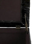 Upholstered Faux Leather Retro Speaker Styling Bench