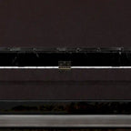 Upholstered Faux Leather Retro Speaker Styling Bench