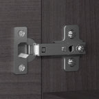 Armoire de rangement haute de bureau avec portes, 2 étagères ouvertes, verrouillable, certifiée ANSI/BIFMA, 36W
