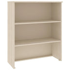 Highboard Cabinet Top with 2 Shelves, Solid Pine Wood, Rustic Style, 33.5W x 13.8D x 39.4H