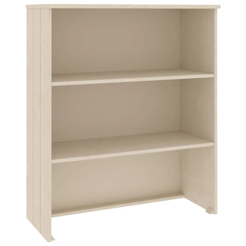 Highboard Cabinet Top with 2 Shelves, Solid Pine Wood, Rustic Style, 33.5W x 13.8D x 39.4H