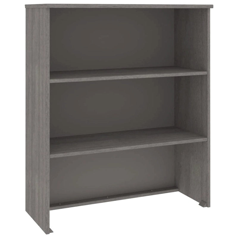 Highboard Cabinet Top with 2 Shelves, Solid Pine Wood, Rustic Style, 33.5W x 13.8D x 39.4H