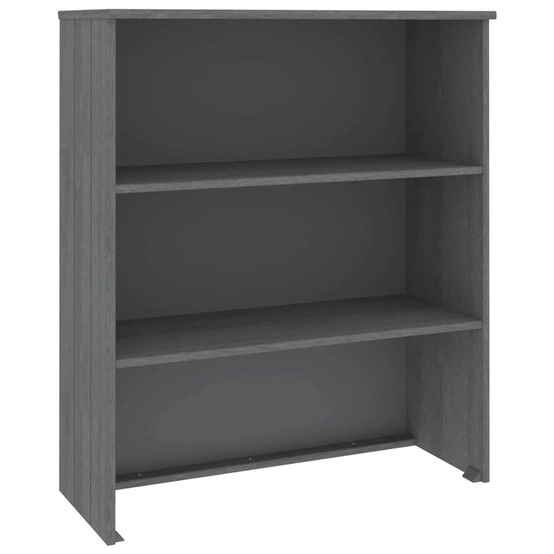 Highboard Cabinet Top with 2 Shelves, Solid Pine Wood, Rustic Style, 33.5W x 13.8D x 39.4H