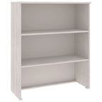 Highboard Cabinet Top with 2 Shelves, Solid Pine Wood, Rustic Style, 33.5W x 13.8D x 39.4H