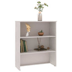 Highboard Cabinet Top with 2 Shelves, Solid Pine Wood, Rustic Style, 33.5W x 13.8D x 39.4H
