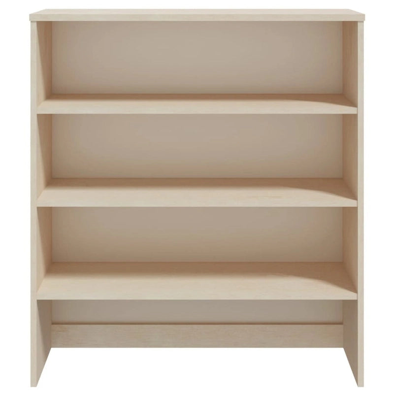 Hallway Highboard Cabinet Top with 3 Shelves, Solid Pine Wood, Rustic Style, 35.4L x 11.8W x 39.4H