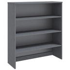 Hallway Highboard Cabinet Top with 3 Shelves, Solid Pine Wood, Rustic Style, 35.4L x 11.8W x 39.4H