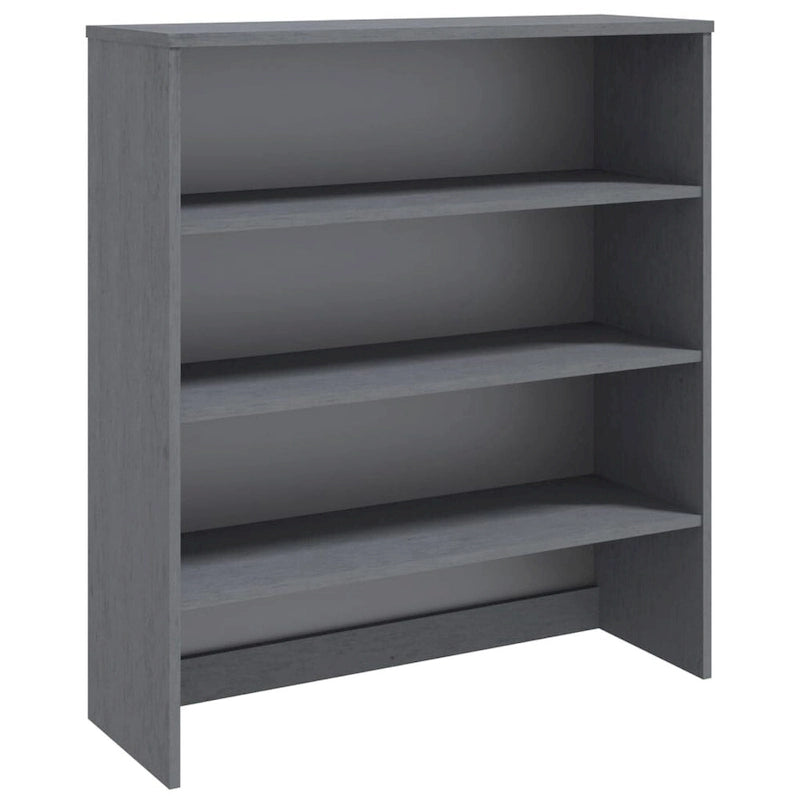 Hallway Highboard Cabinet Top with 3 Shelves, Solid Pine Wood, Rustic Style, 35.4L x 11.8W x 39.4H