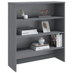 Hallway Highboard Cabinet Top with 3 Shelves, Solid Pine Wood, Rustic Style, 35.4L x 11.8W x 39.4H
