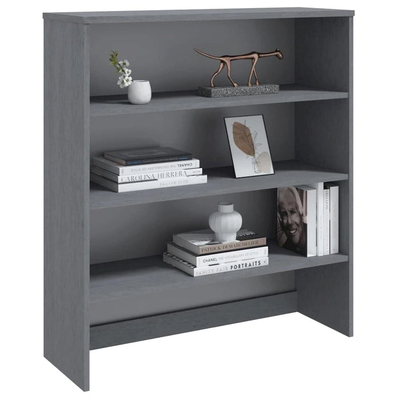 Hallway Highboard Cabinet Top with 3 Shelves, Solid Pine Wood, Rustic Style, 35.4L x 11.8W x 39.4H