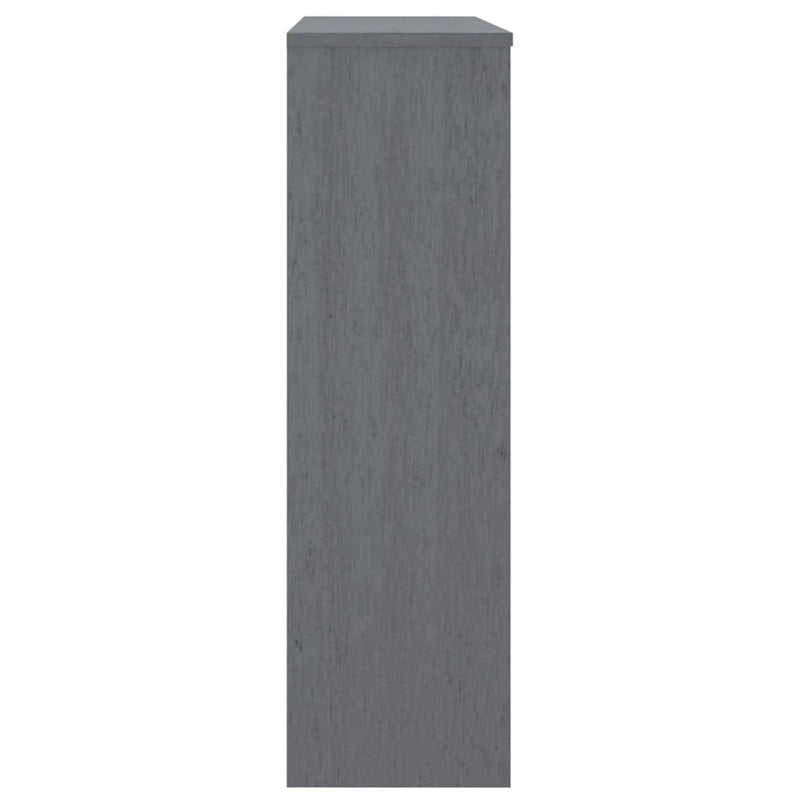 Hallway Highboard Cabinet Top with 3 Shelves, Solid Pine Wood, Rustic Style, 35.4L x 11.8W x 39.4H