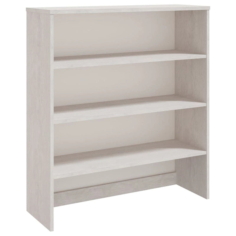 Hallway Highboard Cabinet Top with 3 Shelves, Solid Pine Wood, Rustic Style, 35.4L x 11.8W x 39.4H