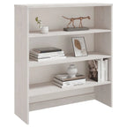 Hallway Highboard Cabinet Top with 3 Shelves, Solid Pine Wood, Rustic Style, 35.4L x 11.8W x 39.4H