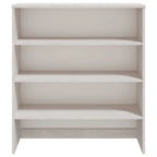 Hallway Highboard Cabinet Top with 3 Shelves, Solid Pine Wood, Rustic Style, 35.4L x 11.8W x 39.4H