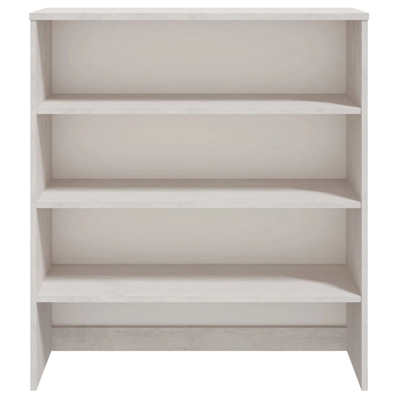 Hallway Highboard Cabinet Top with 3 Shelves, Solid Pine Wood, Rustic Style, 35.4L x 11.8W x 39.4H