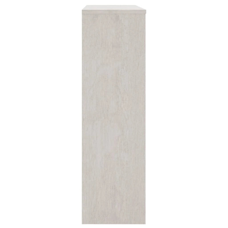 Hallway Highboard Cabinet Top with 3 Shelves, Solid Pine Wood, Rustic Style, 35.4L x 11.8W x 39.4H
