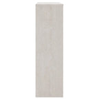 Hallway Highboard Cabinet Top with 3 Shelves, Solid Pine Wood, Rustic Style, 35.4L x 11.8W x 39.4H