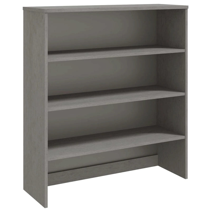 Hallway Highboard Cabinet Top with 3 Shelves, Solid Pine Wood, Rustic Style, 35.4L x 11.8W x 39.4H