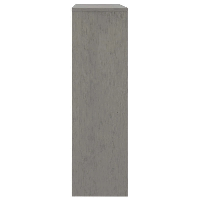 Hallway Highboard Cabinet Top with 3 Shelves, Solid Pine Wood, Rustic Style, 35.4L x 11.8W x 39.4H