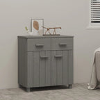 Sideboard Buffet Console Cabinet, 2 Doors & 2 Drawers, Solid Pine Wood, 31.1W x 15.7D x 31.5H