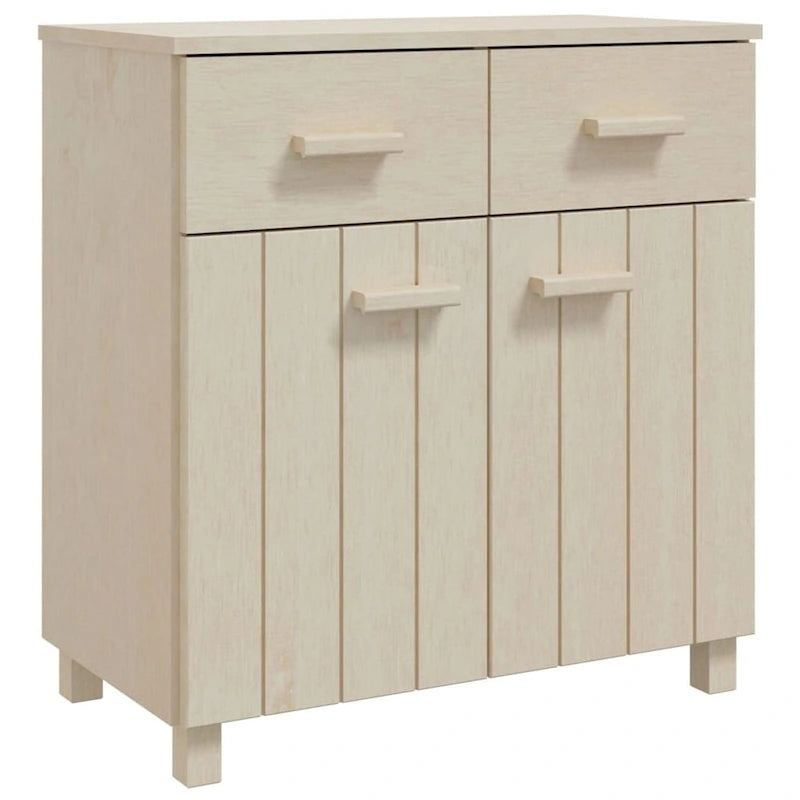 Sideboard Buffet Console Cabinet, 2 Doors & 2 Drawers, Solid Pine Wood, 31.1W x 15.7D x 31.5H