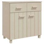 Sideboard Buffet Console Cabinet, 2 Doors & 2 Drawers, Solid Pine Wood, 31.1W x 15.7D x 31.5H