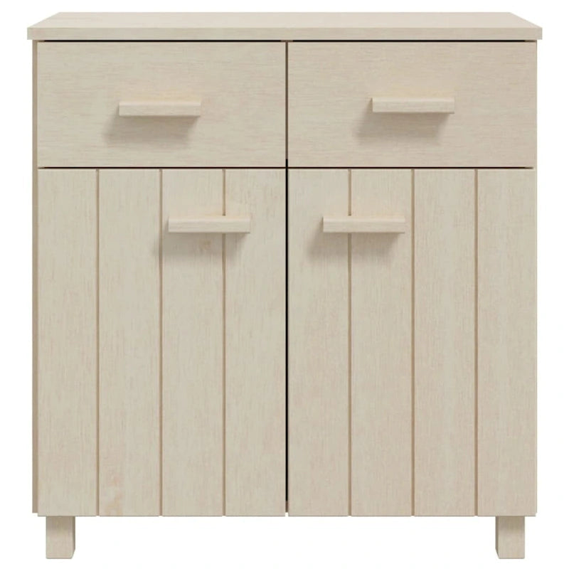 Sideboard Buffet Console Cabinet, 2 Doors & 2 Drawers, Solid Pine Wood, 31.1W x 15.7D x 31.5H