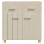 Sideboard Buffet Console Cabinet, 2 Doors & 2 Drawers, Solid Pine Wood, 31.1W x 15.7D x 31.5H