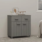 Sideboard Buffet Console Cabinet, 2 Doors & 2 Drawers, Solid Pine Wood, 31.1W x 15.7D x 31.5H