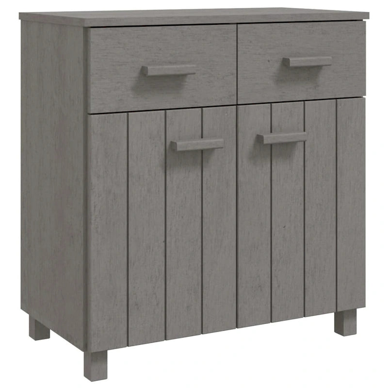 Sideboard Buffet Console Cabinet, 2 Doors & 2 Drawers, Solid Pine Wood, 31.1W x 15.7D x 31.5H