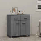 Sideboard Buffet Console Cabinet, 2 Doors & 2 Drawers, Solid Pine Wood, 31.1W x 15.7D x 31.5H