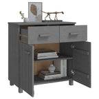 Sideboard Buffet Console Cabinet, 2 Doors & 2 Drawers, Solid Pine Wood, 31.1W x 15.7D x 31.5H