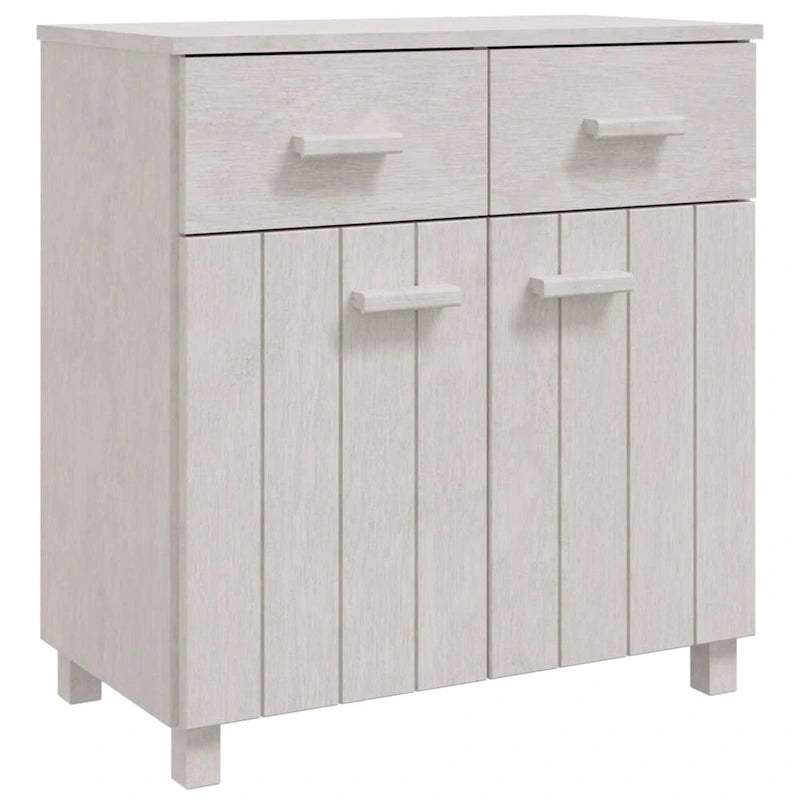 Sideboard Buffet Console Cabinet, 2 Doors & 2 Drawers, Solid Pine Wood, 31.1W x 15.7D x 31.5H