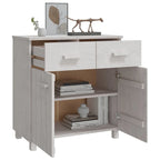 Sideboard Buffet Console Cabinet, 2 Doors & 2 Drawers, Solid Pine Wood, 31.1W x 15.7D x 31.5H
