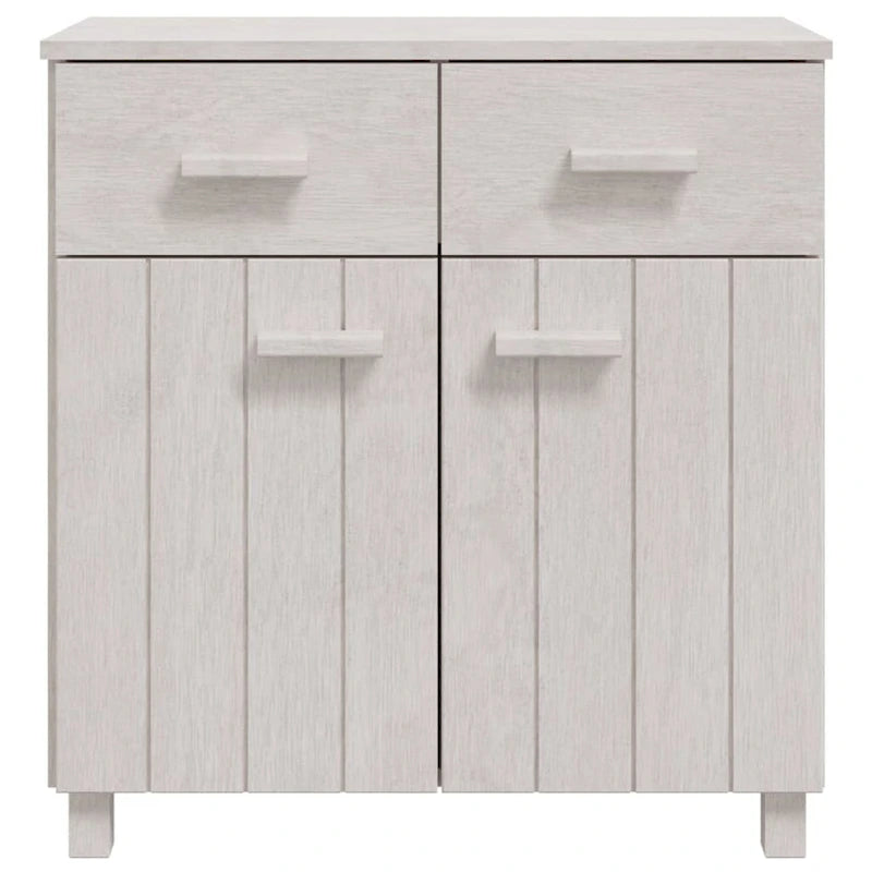 Sideboard Buffet Console Cabinet, 2 Doors & 2 Drawers, Solid Pine Wood, 31.1W x 15.7D x 31.5H