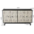 59.84 Vintage Freestanding Storage Cabinet with 4 Doors