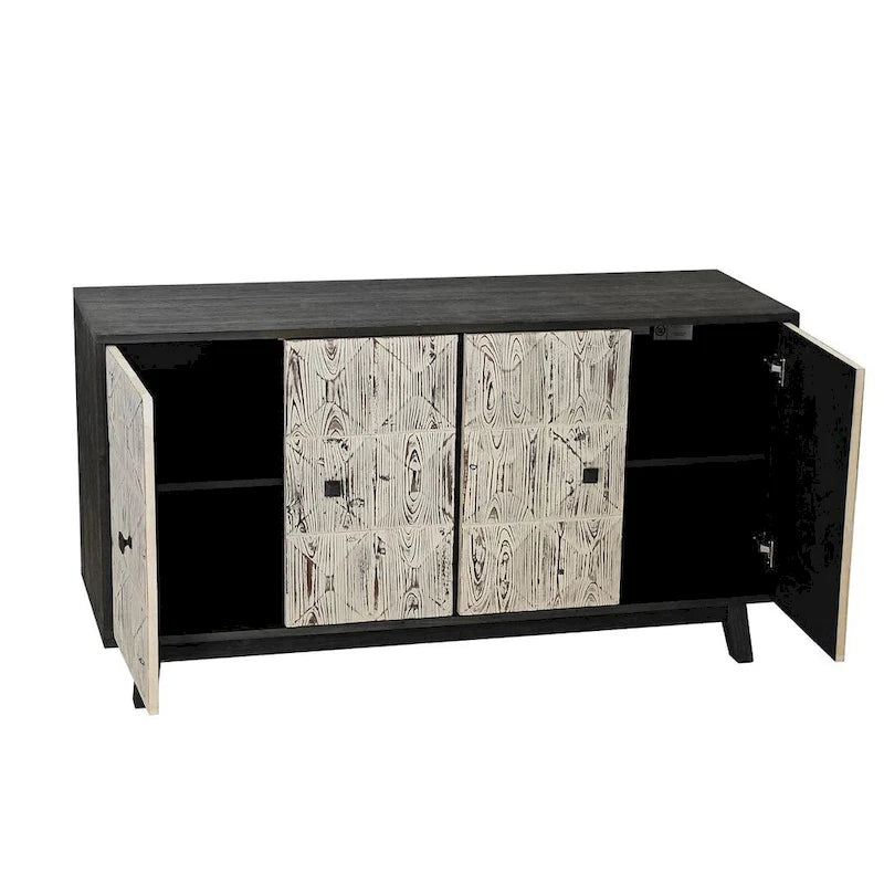 59.84 Vintage Freestanding Storage Cabinet with 4 Doors