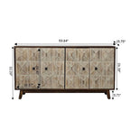 59.84 Vintage Freestanding Storage Cabinet with 4 Doors