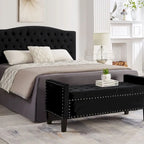 Banc ottoman de rangement capitonné – 122 cm (L) x 47 cm (l) x 56 cm (H)