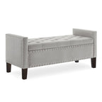 Banc ottoman de rangement capitonné – 122 cm (L) x 47 cm (l) x 56 cm (H)