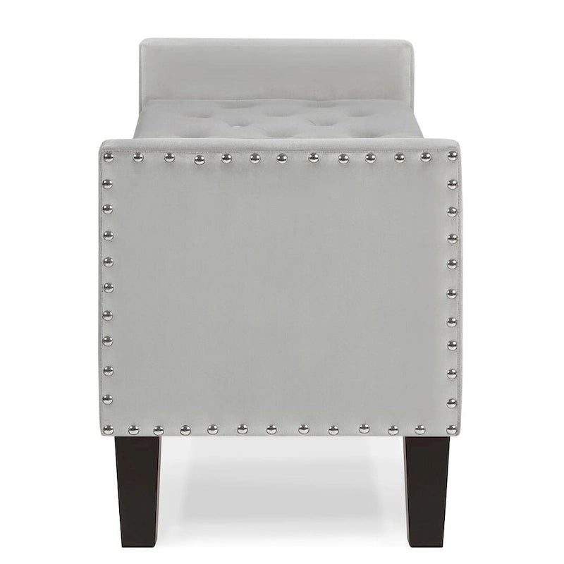 Banc ottoman de rangement capitonné – 122 cm (L) x 47 cm (l) x 56 cm (H)