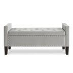 Banc ottoman de rangement capitonné – 122 cm (L) x 47 cm (l) x 56 cm (H)
