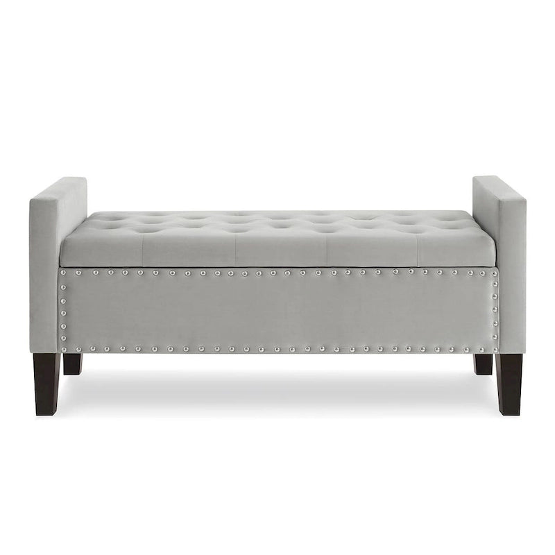 Banc ottoman de rangement capitonné – 122 cm (L) x 47 cm (l) x 56 cm (H)